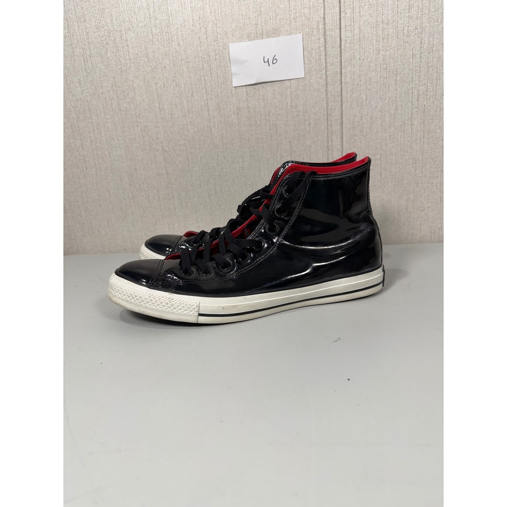 Converse All Star Chuck Taylor High Black Patent Leather Size men 10 women 12